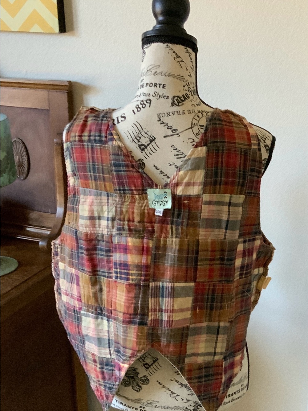 Boho Patchwork Sleeveless Vest - Multicolor - Picture 5 of 8